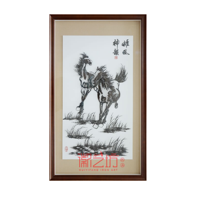 雄風神韻蕪湖鐵畫名師魏民春作品 家居辦公裝飾掛畫非遺藝術品