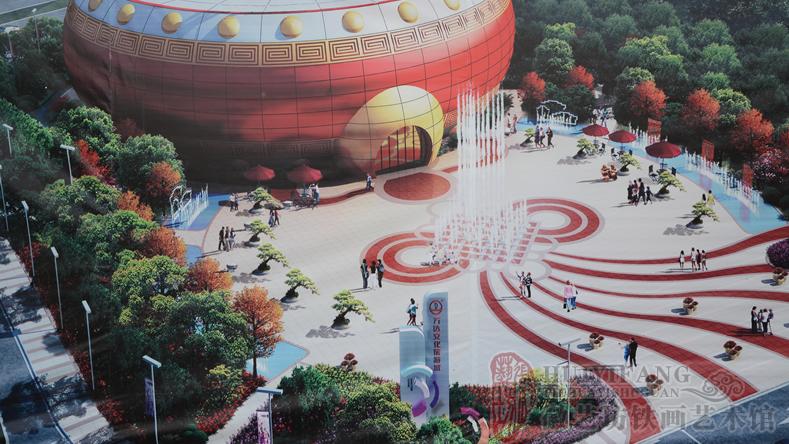 萬(wàn)達(dá)文化旅游城售樓處廣場(chǎng)定制的合肥八景雙面透雕景觀(guān)鐵畫(huà)