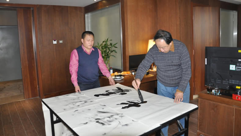 2017.2.16上海中易信金屬書法標牌字定制案例2