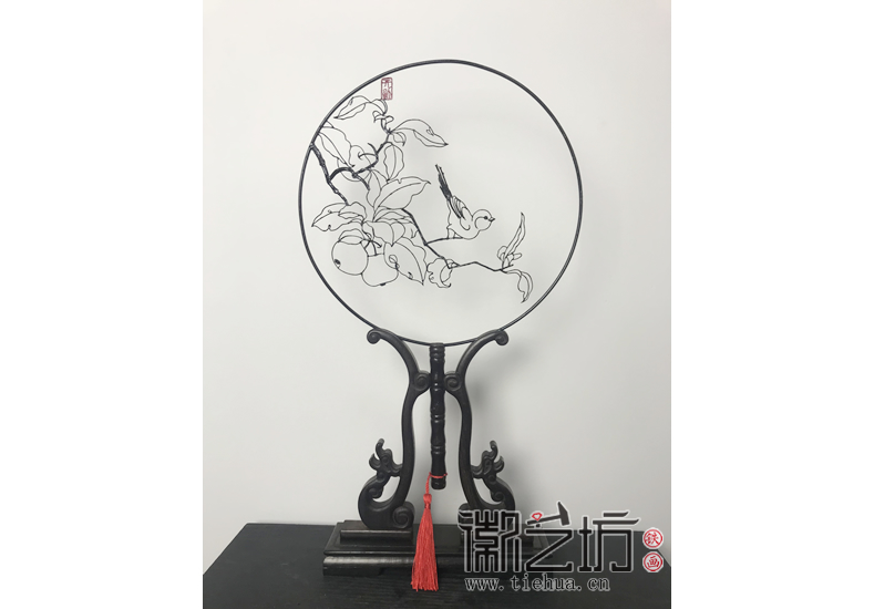 徽藝坊鐵畫團(tuán)扇系列&mdash;&mdash;秋知語3