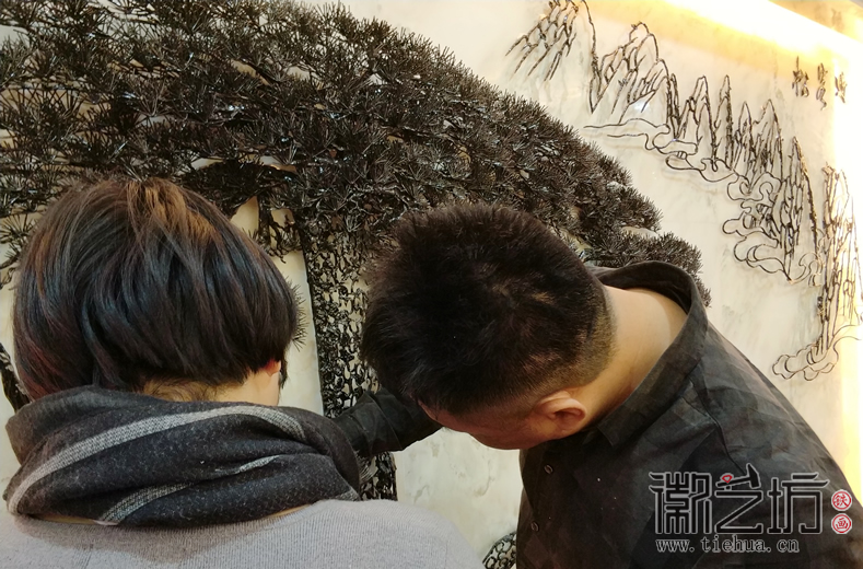 天津海益國際會(huì)客廳鐵畫定制案例 (7)