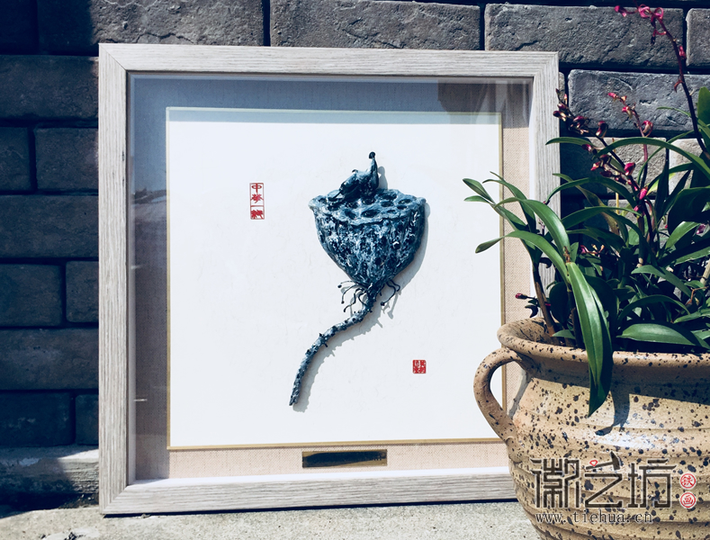 蓮  徽藝坊私人定制合作共贏鐵畫禮品送法國米其林