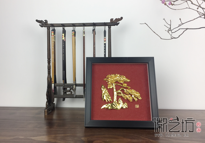 徽藝坊定制蘇州市蕪湖商會(huì)成立大會(huì)紀(jì)念禮品鐵畫(huà) (4)