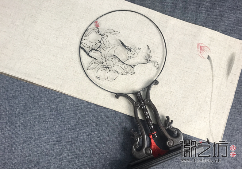 徽藝坊鐵畫團扇系列&mdash;&mdash;秋知語2