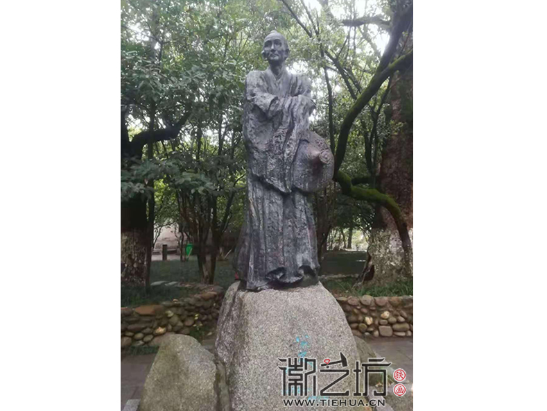 徽藝坊新生代鐵畫藝人李強拜訪八大山人紀(jì)念館 (1)