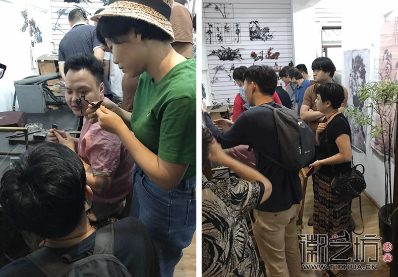 2017.6.13蕪湖鐵畫(huà)人才培養(yǎng)培訓(xùn)班學(xué)員來(lái)徽藝坊參觀學(xué)習(xí)6