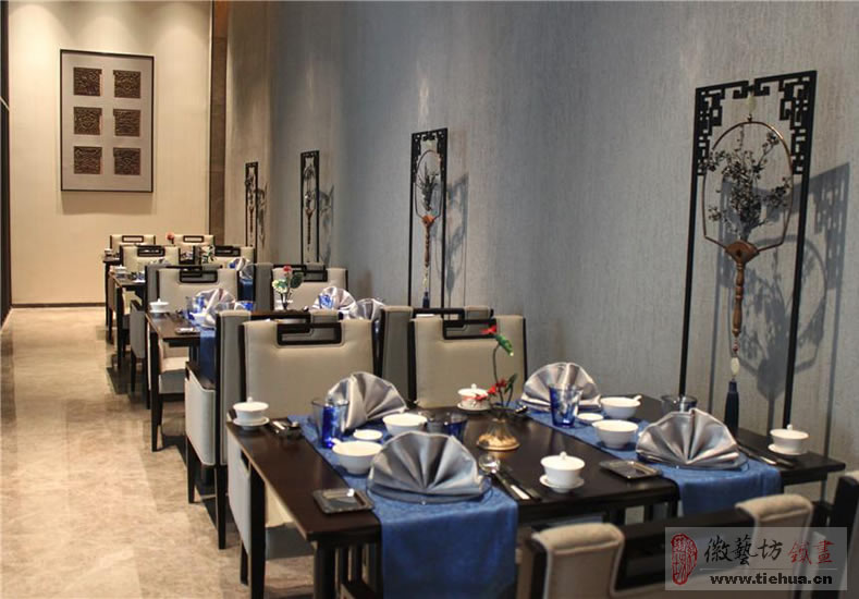 蕪湖萬達嘉華酒店空間裝飾鐵畫整體解決方案