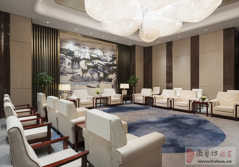 蕪湖萬達嘉華酒店空間裝飾鐵畫整體解決方案