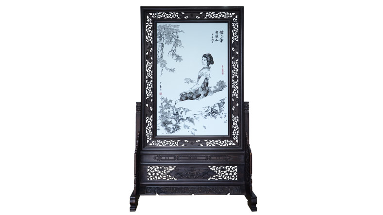 佳人心事有誰(shuí)知-楊開(kāi)勇精品人物鐵畫(huà)作品