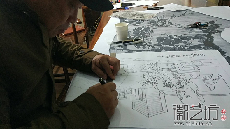 惠而浦畫(huà)稿謝克謙老師創(chuàng)作現(xiàn)場(chǎng)1