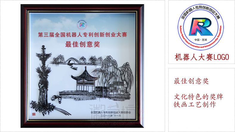全國機(jī)器人大賽蕪湖鐵畫獎牌證書-最佳創(chuàng)意獎