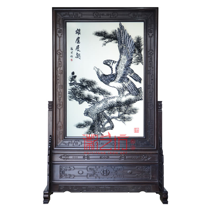 張德才鐵畫(huà)大師雄鷹展翅屏風(fēng) 國(guó)家級(jí)非遺名師收藏珍品